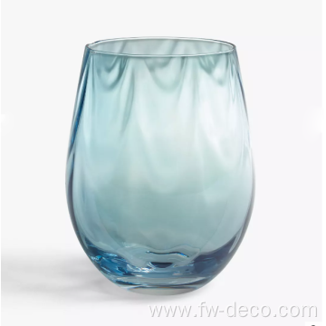 600ml Waterwave Glass Tumblers Stemless Wine Glasses